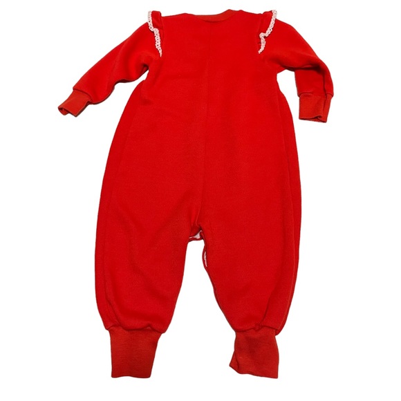 Vintage Carter's Red Embroidered Sleeper - Picture 5 of 7